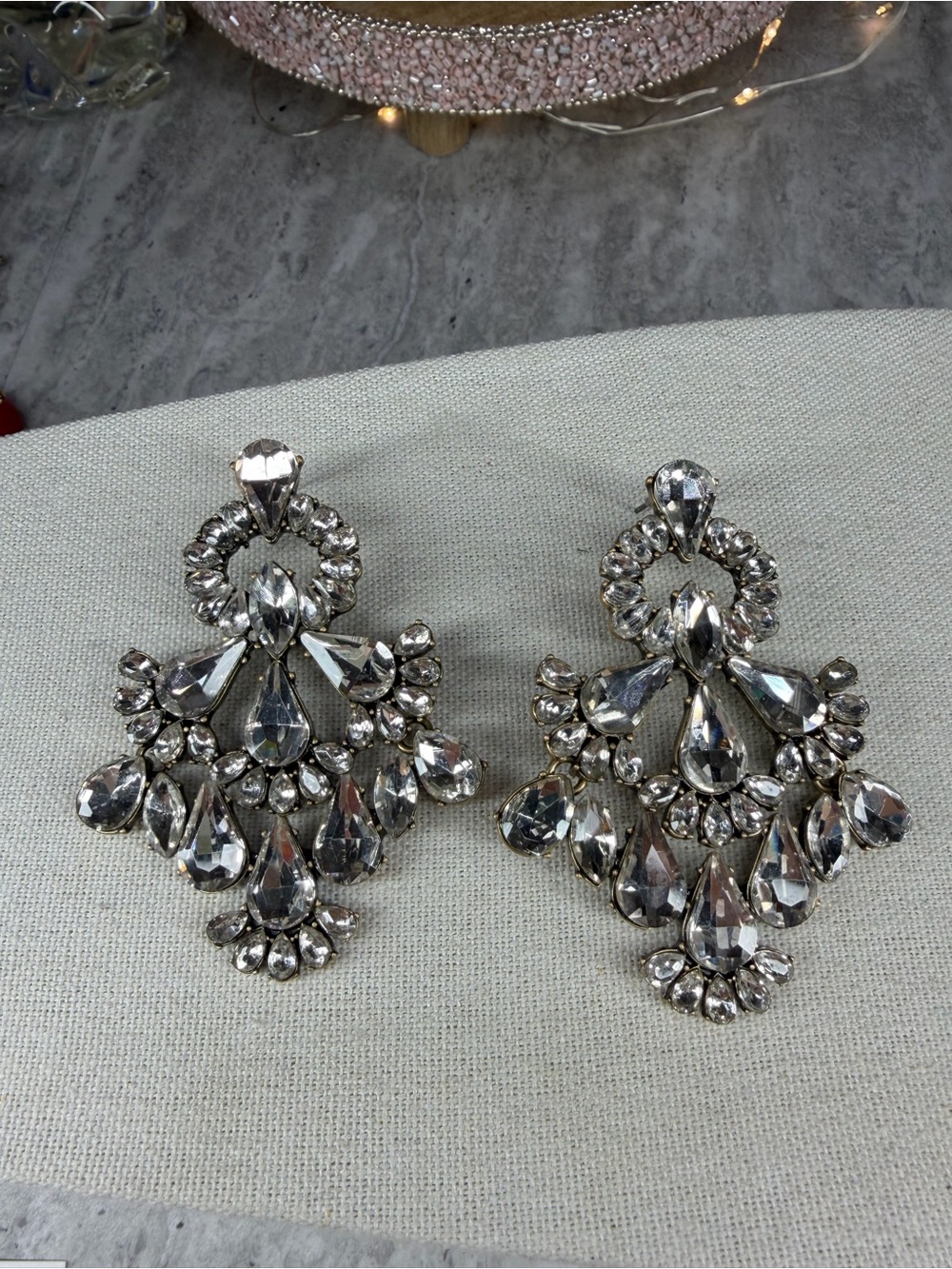 Baublebar Rhinestone Dangle Earrings Pierced Jewelry Gold Tone Jewelry